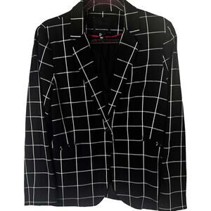 Mercer & Madison Checkered Single Breasted Blazer Size Large